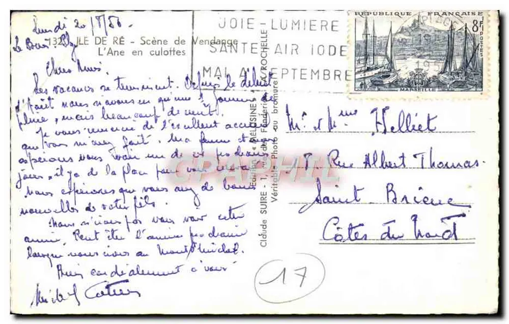 Scena di vendemmia — Île de Ré — Edizione Mélusine - Verso