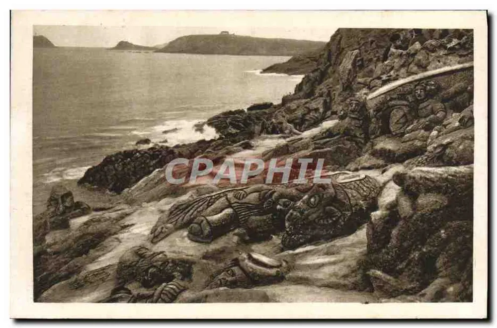 Côte d'Émeraude - ROTHÉNEUF (I.-et-V.) — Die gemeißelten Felsen — Édition H. Béchard - Vorderseite