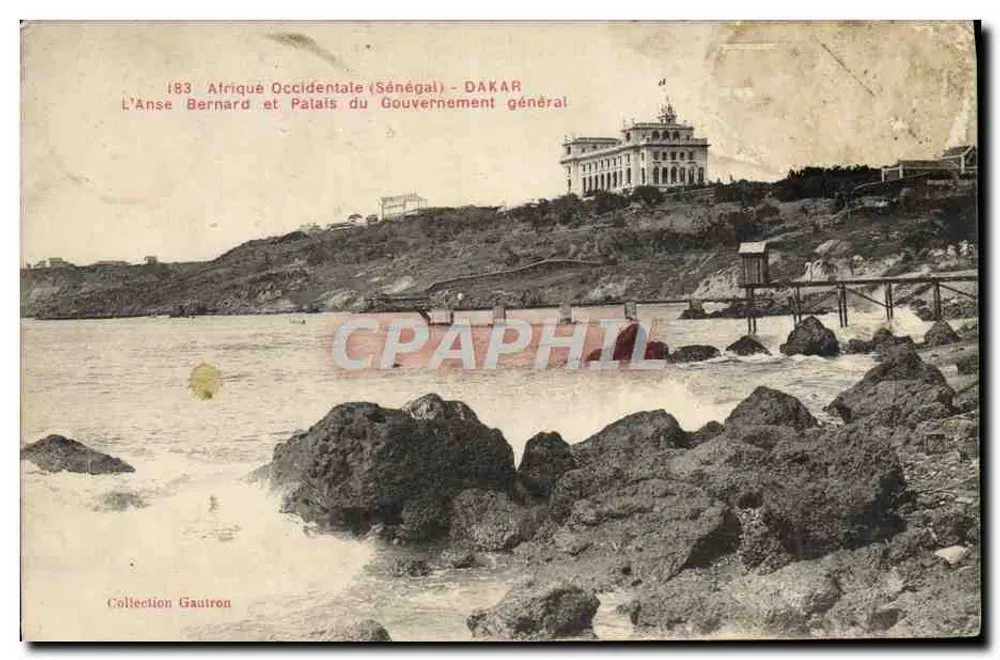 L'Anse Bernard und Palast des Generalgouvernements — Dakar, Senegal — Sammlung Gautron - Vorderseite