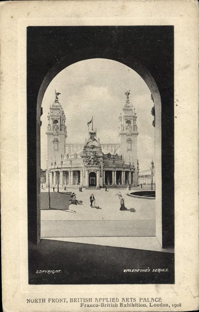 Nordfront, British Applied Arts Palace — Französisch-Britische Ausstellung, London, 1908 — Valentine's Series - Vorderseite
