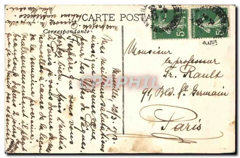 Marselha — Fonte Cantini — LR - Verso