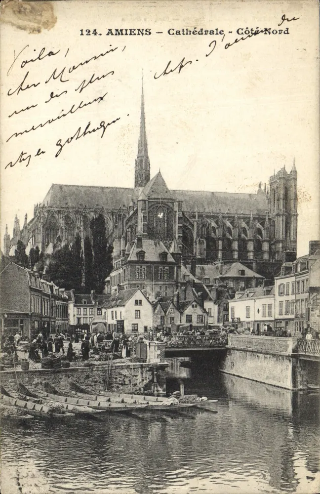 Amiens — Catedral — Lado Norte — Editor L. GAILLARD, n°124 - Frente