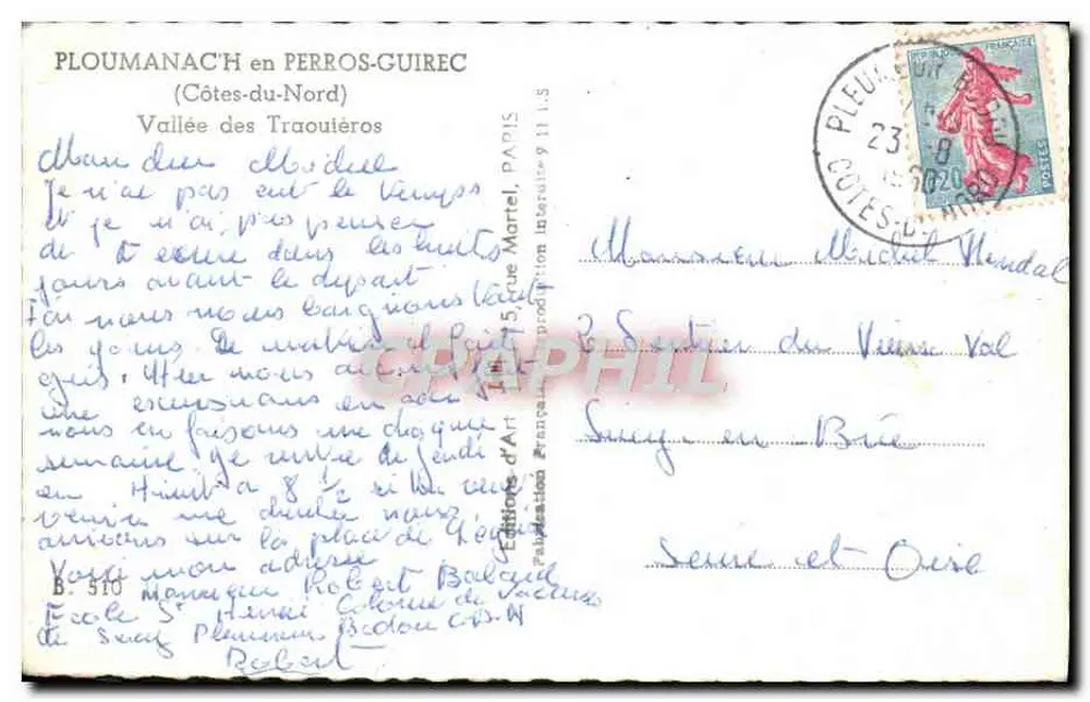 Tal der Traouïéros — Ploumanac'h (Côtes-du-Nord) — Künstlerische Ausgabe - Rückseite