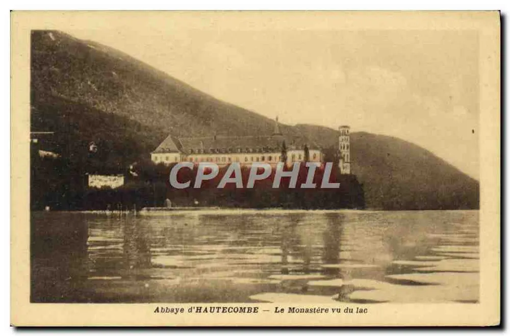 Abadia d'HAUTECOMBE — O Mosteiro visto do lago - Frente