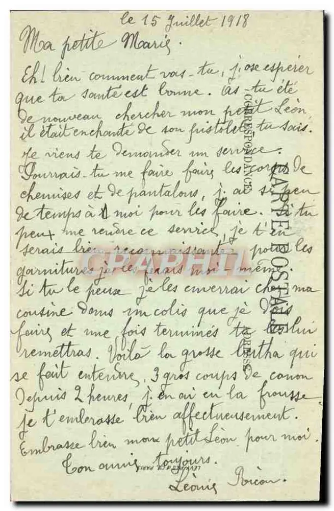 Paris — A Capela dos Invalidos — LL, n° 106 - Verso