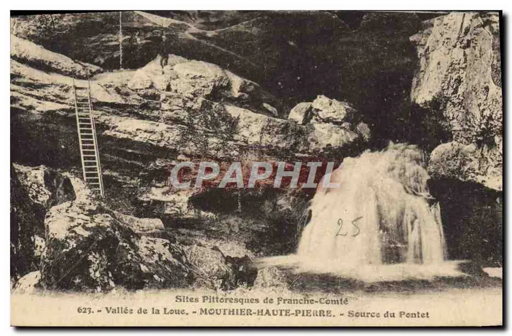 Quelle des Pentet — Tal der Loue — MOUTHIER-HAUT-PIERRE — Pikturische Orte der Franche-Comté - Vorderseite