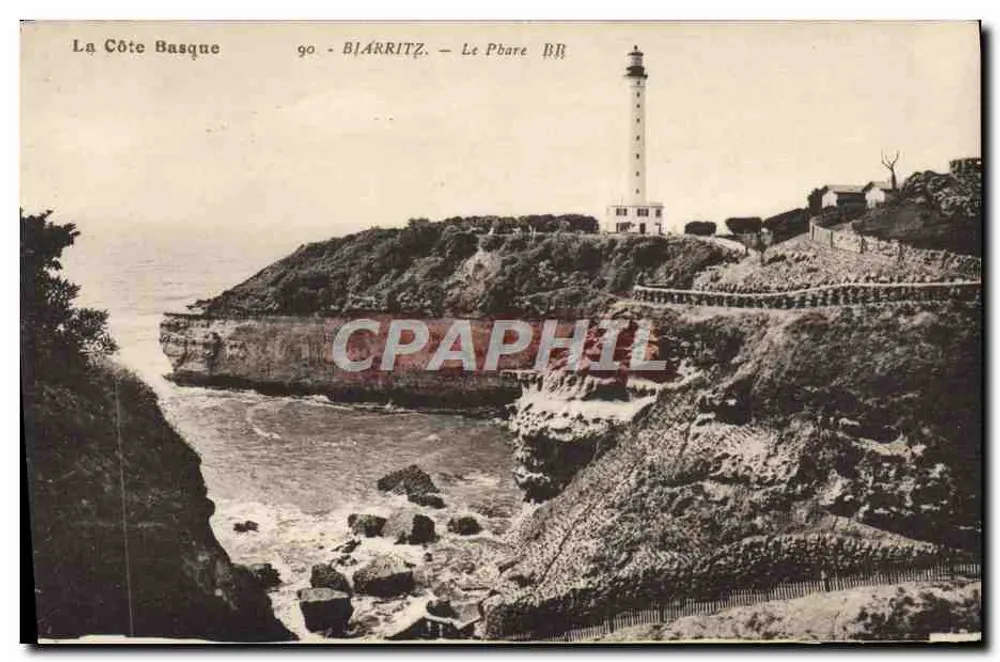 Biarritz — O Farol — A Costa Basca — editor Bloc frères, Bordeaux - Frente