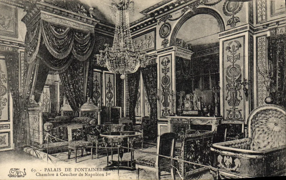Schloss Fontainebleau — Schlafzimmer von Napoleon I. — Antike Ansichtskarte n°69 - Vorderseite
