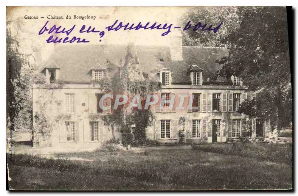 Gissons — Château du Boisgeloup — éditeur imprimeur non visible - Frente