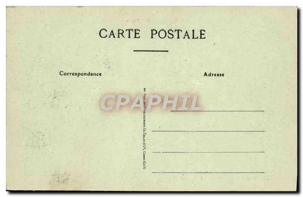 Châtelailhon — La Falaise des Boucholeurs an einem stürmischen Tag — R. Bergerin, Verleger, 66, rue des Merciers, La Rochelle - Rückseite