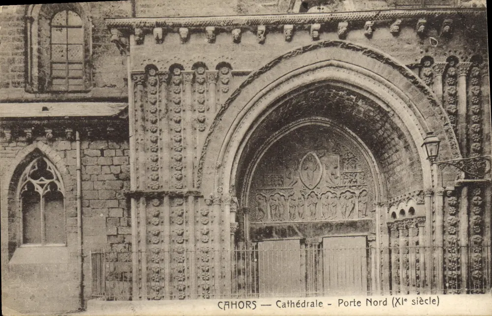 Cahors — Catedral — Porta Norte (século XI) - Frente