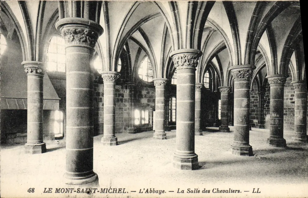 Mont-Saint-Michel — Die Abtei — Die Rittersaal — LL - Vorderseite