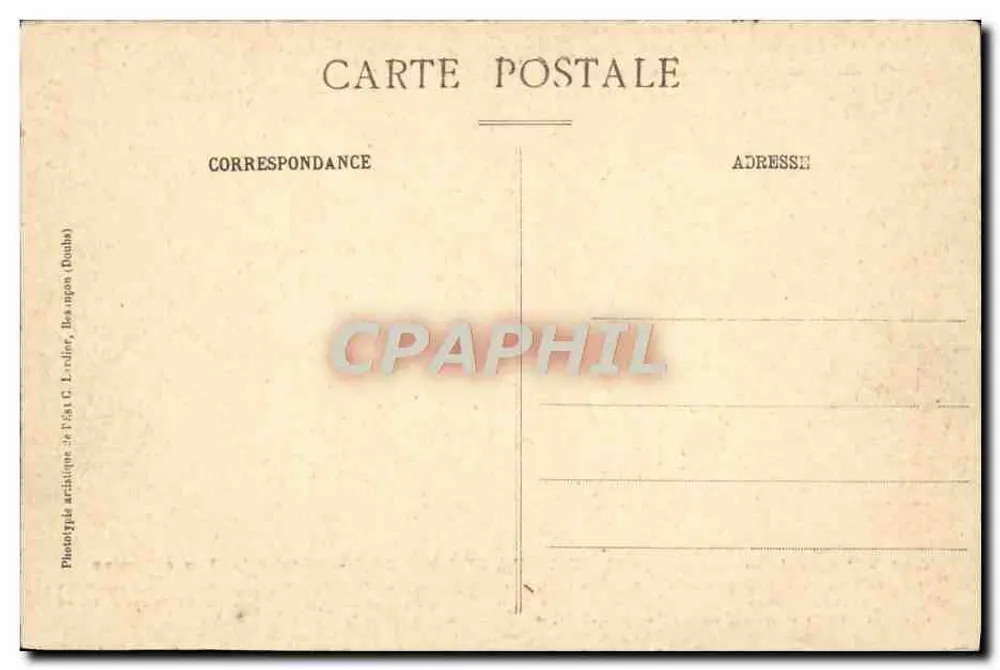 Tal der Loue - Felsen von Haute-Pierre - MOUTHIER-HAUT-PIERRE — C. L. B. - Rückseite