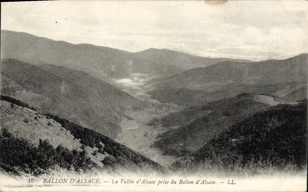 Ballon d'Alsace — Die Schlucht der Elsass vom Ballon d'Alsace aus gesehen — LL. — Nr. 16 - Vorderseite