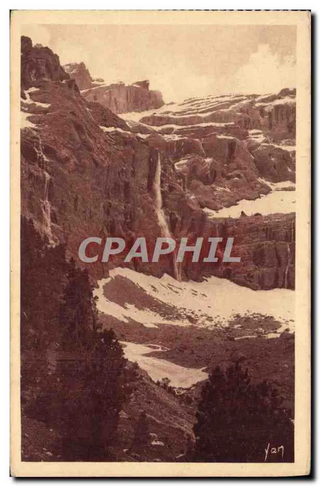 Gavarnie — Blick auf den Grund des Cirques und den Grande Cascade — Ausgabe E. Quibault, Lourdes - Vorderseite