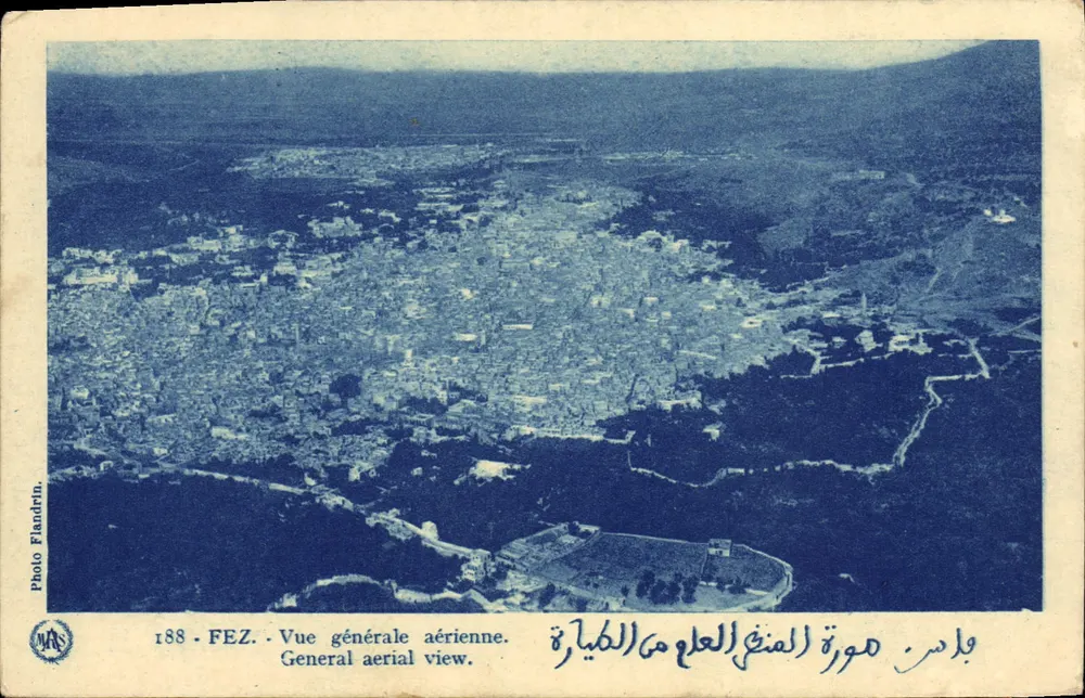 Fès — Vista geral aérea — Foto Flandrin, n° 188 - Frente