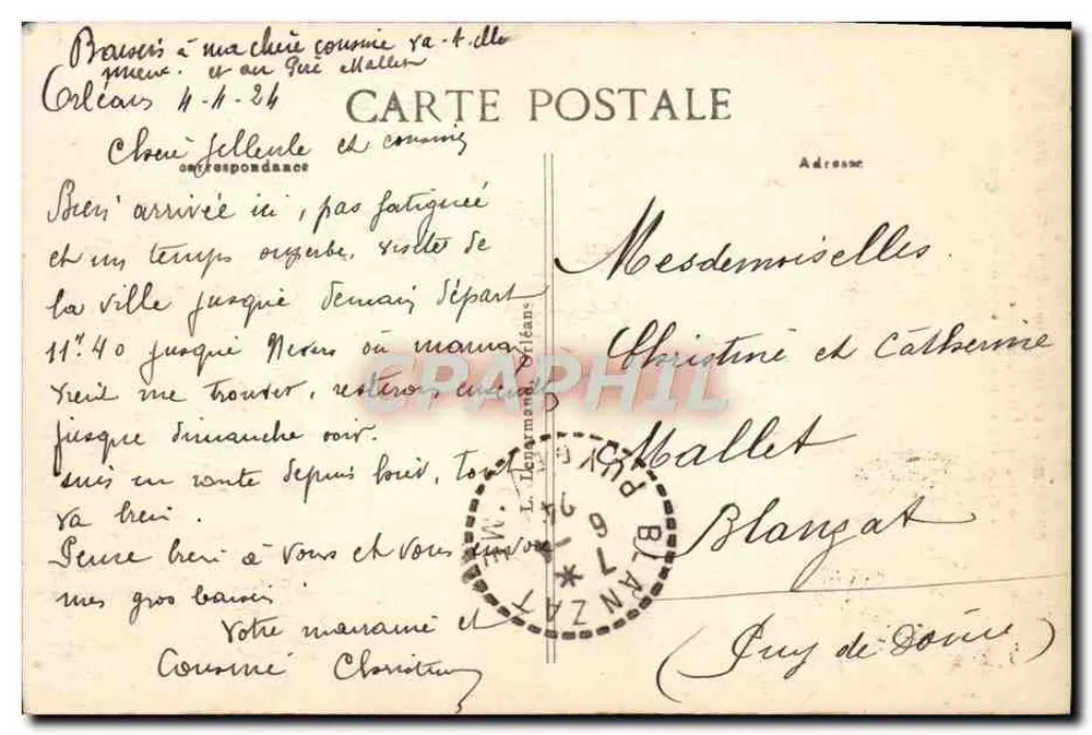 Orléans — Ansicht der Kathedrale — Kirche Sainte-Croix — Verlag H. RlÉANS, Nr. 305 - Rückseite