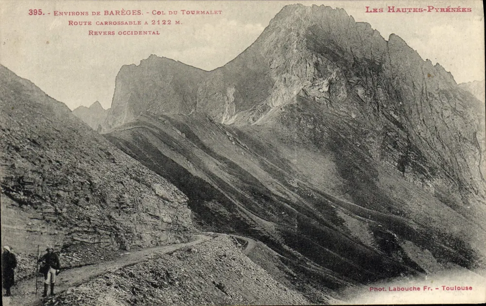 Umgebung von Barèges — Col du Tourmalet bei 2122 m — Foto von Labouche Fr. - Toulouse - Vorderseite
