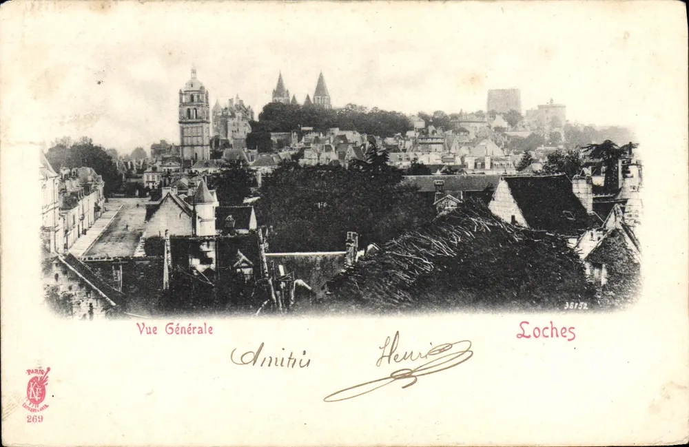 Vista Geral — Loches — editor Amitié Henri, n° 38122 - Frente