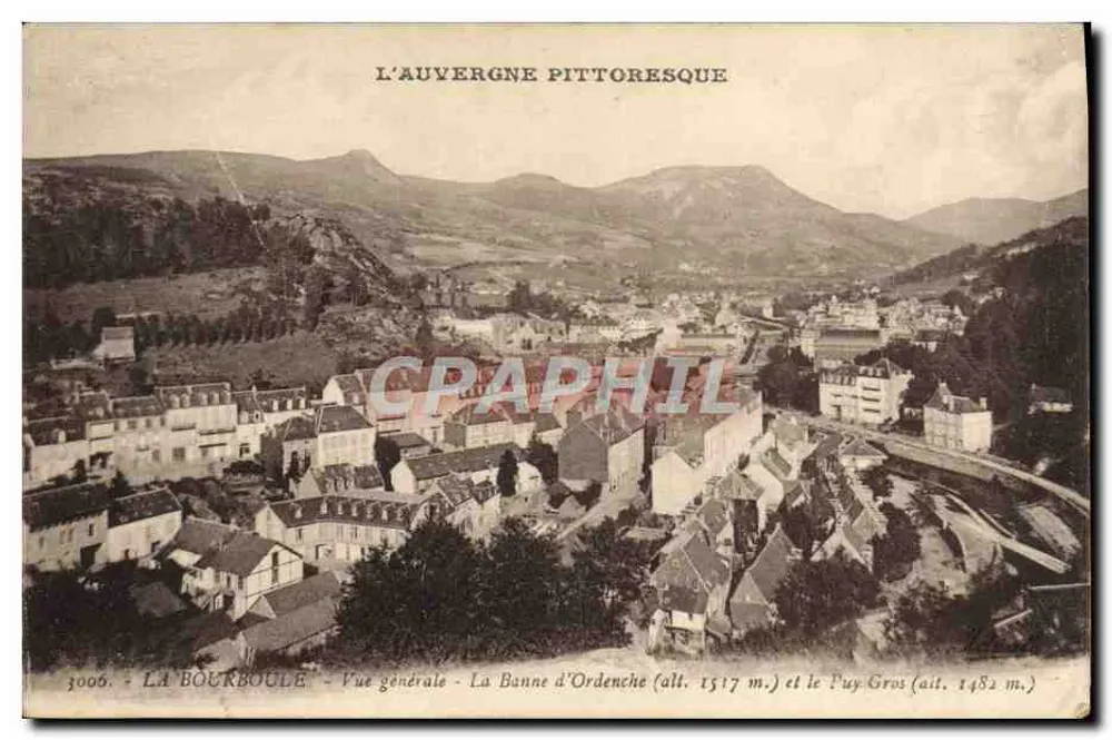 Die Bouboule — Allgemeiner Blick — La Banne d'Ordenche (Höhe 1517 m.) und der Puy Gros (Höhe 1482 m.) — Pittoreske Auvergne - Vorderseite