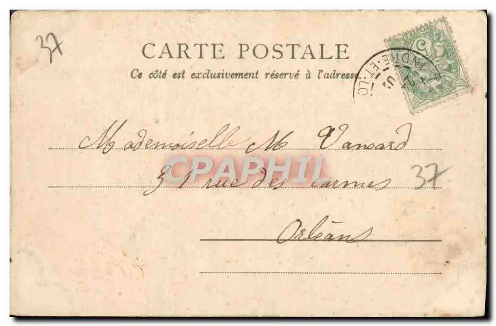 Vista Geral de Tours — editor Sanson, n° 241 - Verso