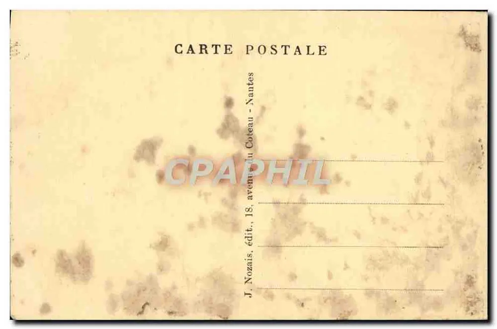 Landivisiau (Finistère) — Ansicht der Kirchentür unter dem Portal — J. Nozais, Verlag, 18, Avenue du Coteau - Nantes - Rückseite