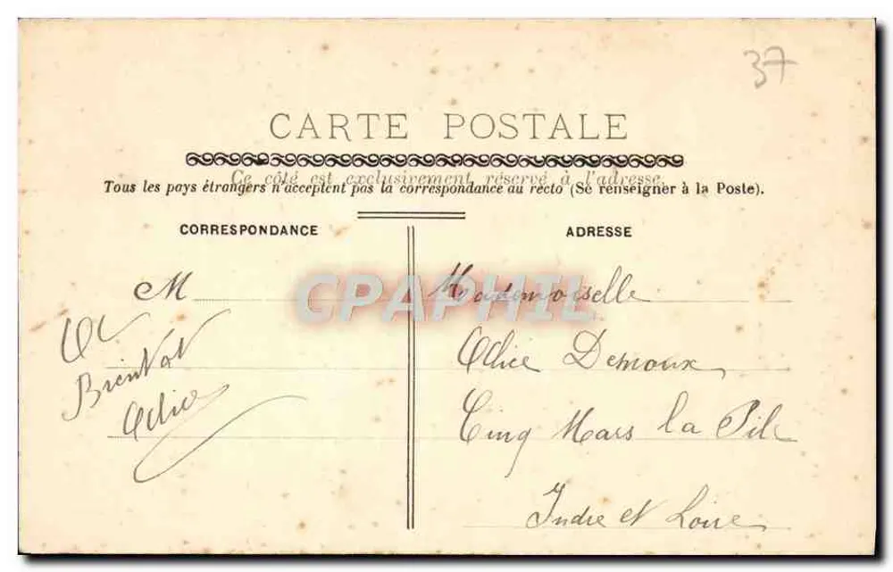 Ussé (Indre-et-Loire) — A Capela do Castelo — Editor anônimo, n° 229 - Verso