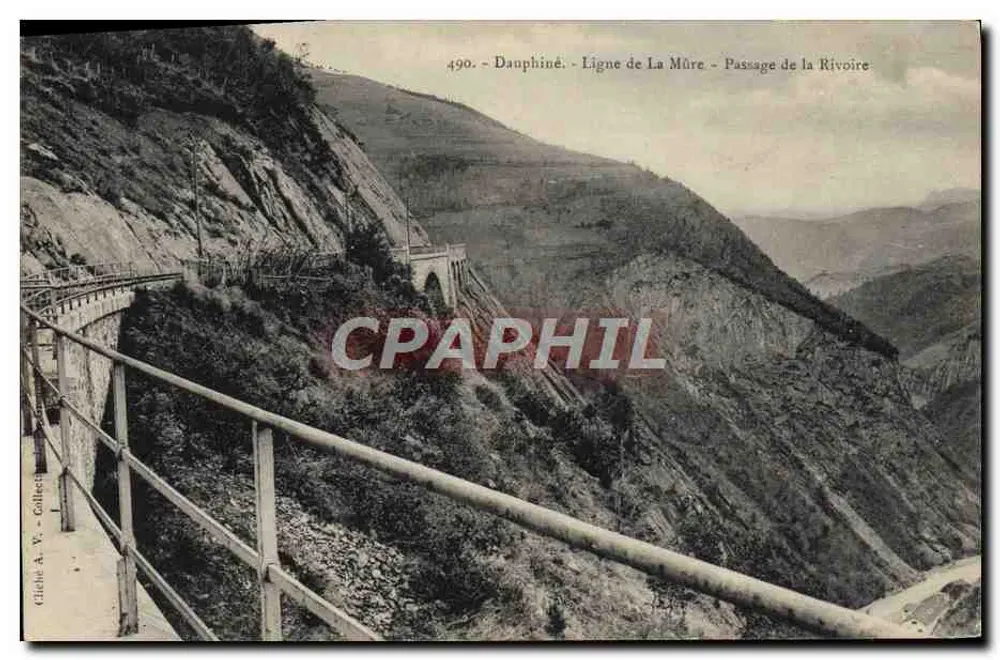 Dauphiné - Linie La Mûre - Passage der Rivoire — Cliché A. V. — n° 490 - Vorderseite