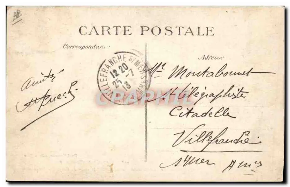Kommandant Mornet bei der Inspektion des Landungskorps — Marine Nationale — Paul Vasseur, Verlag - Nice, Nr. 258 - Rückseite