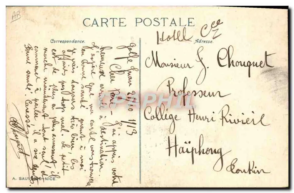 Golfe-Juan — Exercício militar — A. Sauvage-Nice, n°14 - Verso
