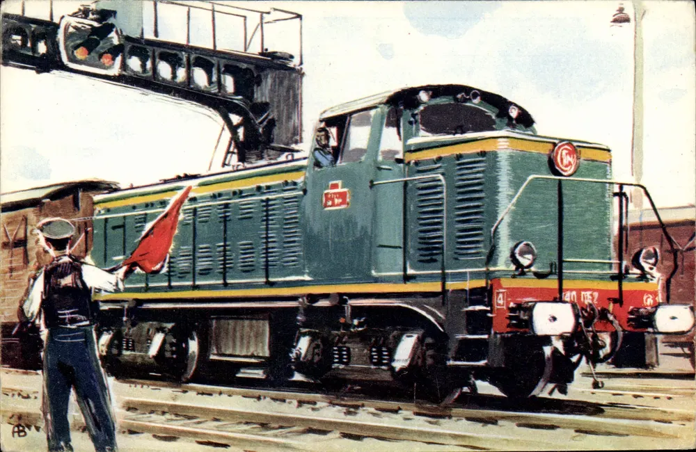 Locomotiva Diesel-elétrica tipo 040 DE — S.N.C.F. — COMITÉ NATIONAL DE L'ENFANCE - Frente