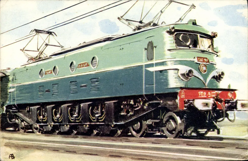 Locomotiva elétrica tipo 2D2 9100 — S.N.C.F. — COMITÉ NATIONAL DE L'ENFANCE - Frente