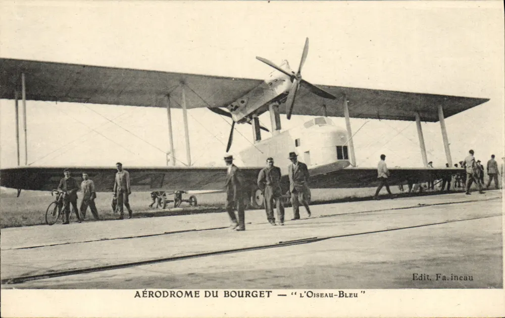 Flughafen Bourget — Der Blaue Vogel — Edit. Fa.ineau - Vorderseite