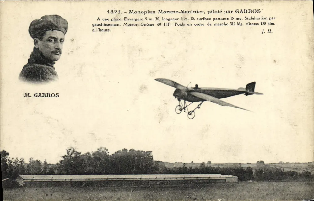 Monoplan Morane-Saulnier, geflogen von GARROS — 1912 — J. II. - Vorderseite