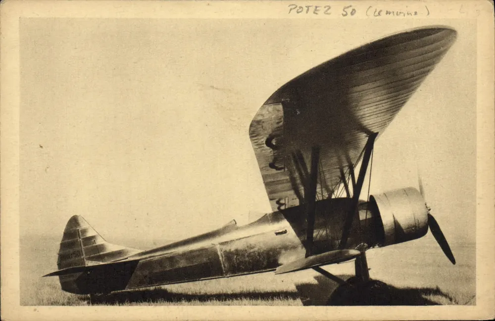 Potez 50 (Lemoine) — Flugzeug mit zwei Flügeln — Französische Luftfahrtliga, Paris - Vorderseite