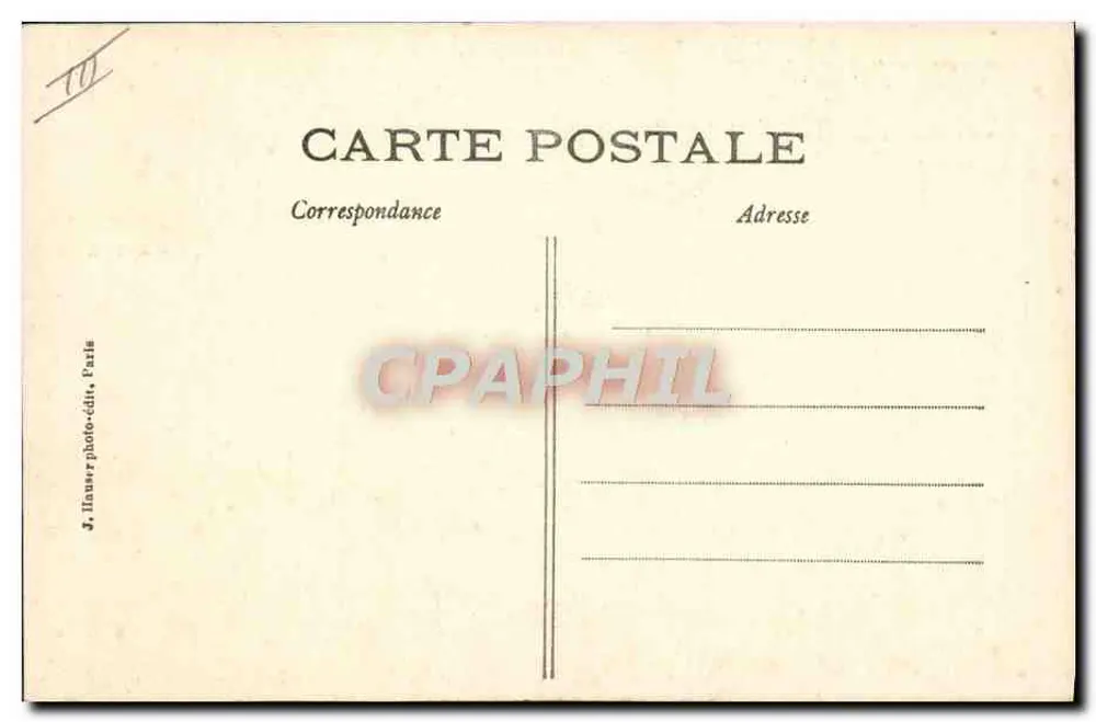 Doppeldecker COCKBURN in Flug — n° 1172 — J. Hausser, Paris - Rückseite
