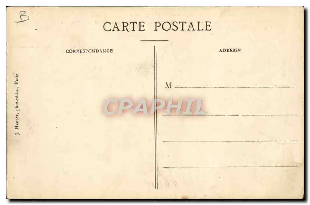 Der Sommer-Biplan, geflogen von Legagneux — n° 1402 — J. Hauser, Paris - Rückseite