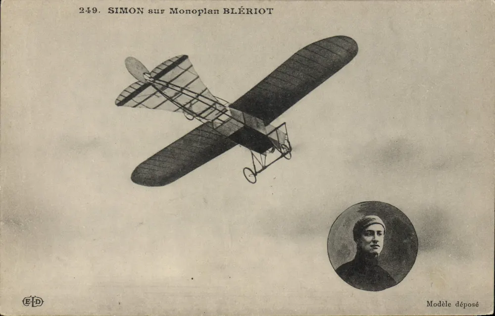Simon sobre Monoplan Blériot — modelo depositado — EID - Frente