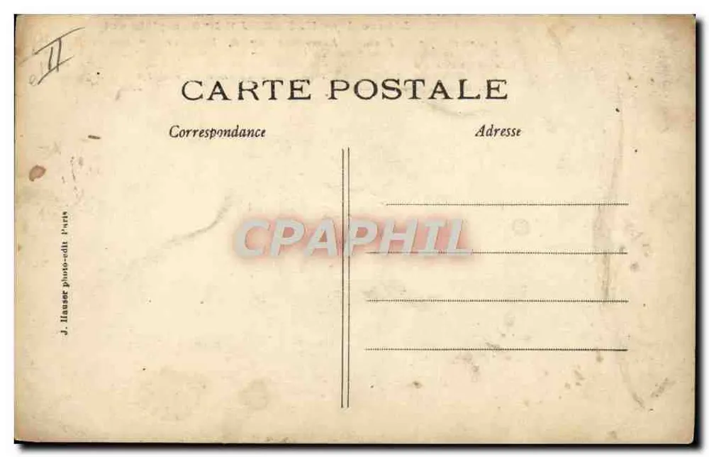 Das H. FARMAN N° 3 Flugzeug in der Luft — Serie 1157 — J. Hauser photo-édits Paris - Rückseite