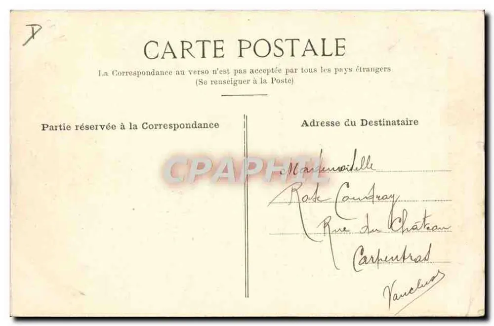De la Touloubre auf seinem 85 ch* Darracq — Circuit de Montray — Verlag nicht sichtbar - Rückseite