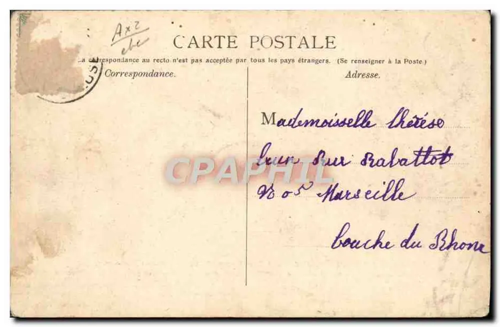 Mont Ventoux — Höhe 1908 m. — Die Terrasse des Observatoriums — Nouvelles Galeries, Carpentras - Rückseite