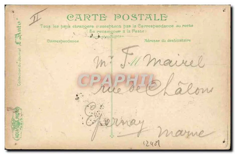 Circuit de la Seine-Inférieure – La Route de Douvrend – Verleger L.V. F.C.I. - Rückseite