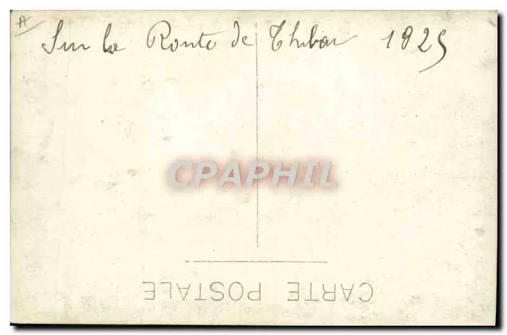 रूट डी चिबार पर कार — 1925 — पुराना पोस्टकार्ड - पीछे