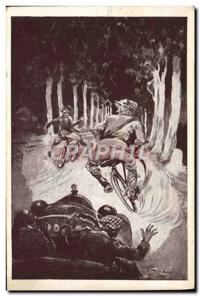 Die Radfahrer — Straßenvorfälle — Aquarelle von G. Conrad - Vorderseite