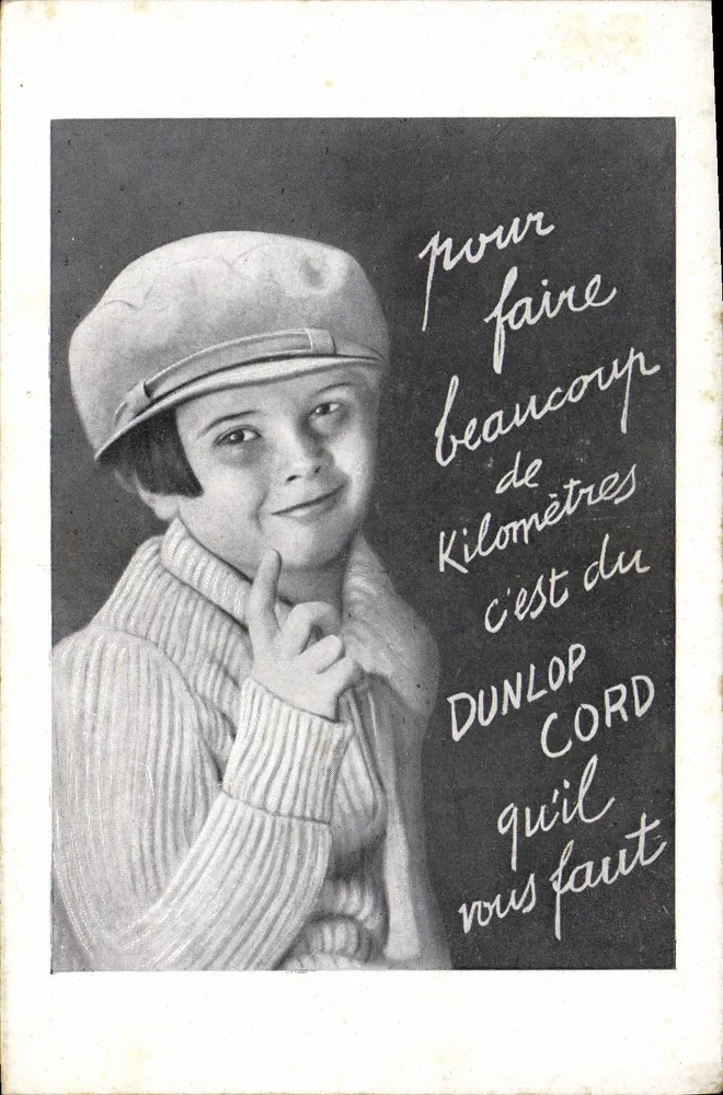 Kind im Hut — Werbung für Dunlop Cord — Verleger nicht sichtbar - Vorderseite