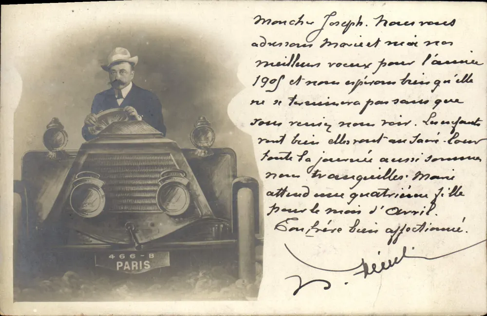 Kierowca samochodu — Paryż — Photo-Cartes, Paryż, nr 466-B - Awers