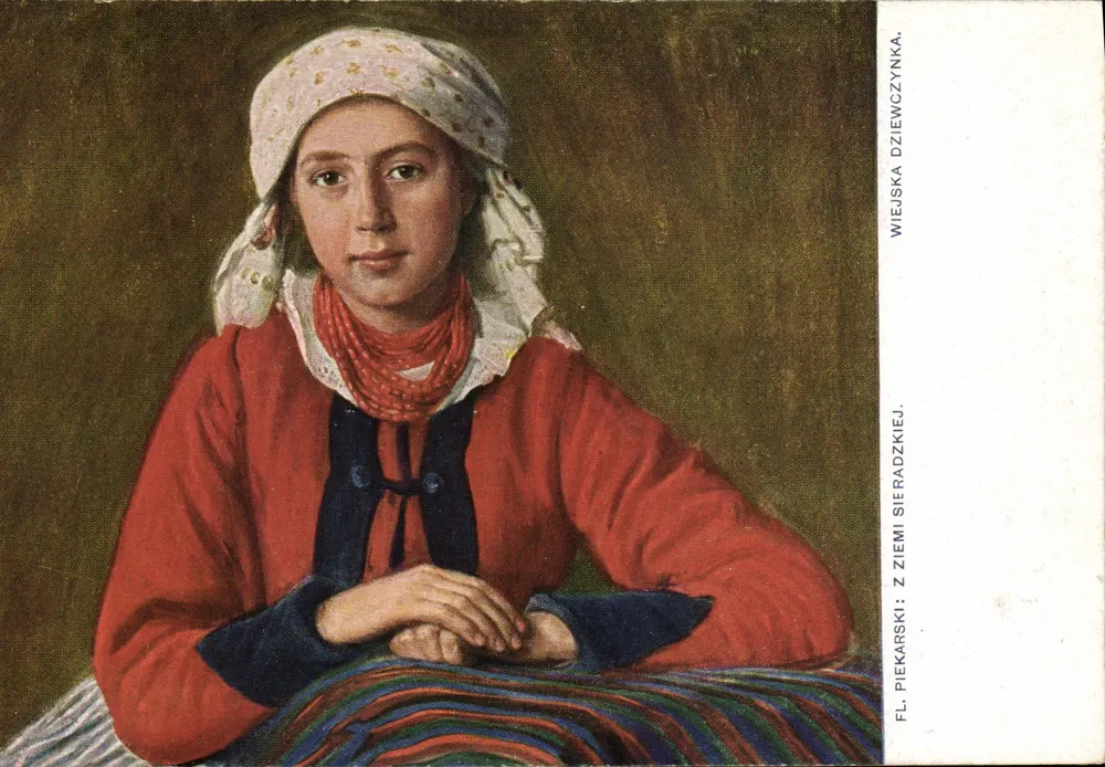 Polsche Landarbeiterin — Portrait — Fl. Piekarski, Serie 588 - Vorderseite