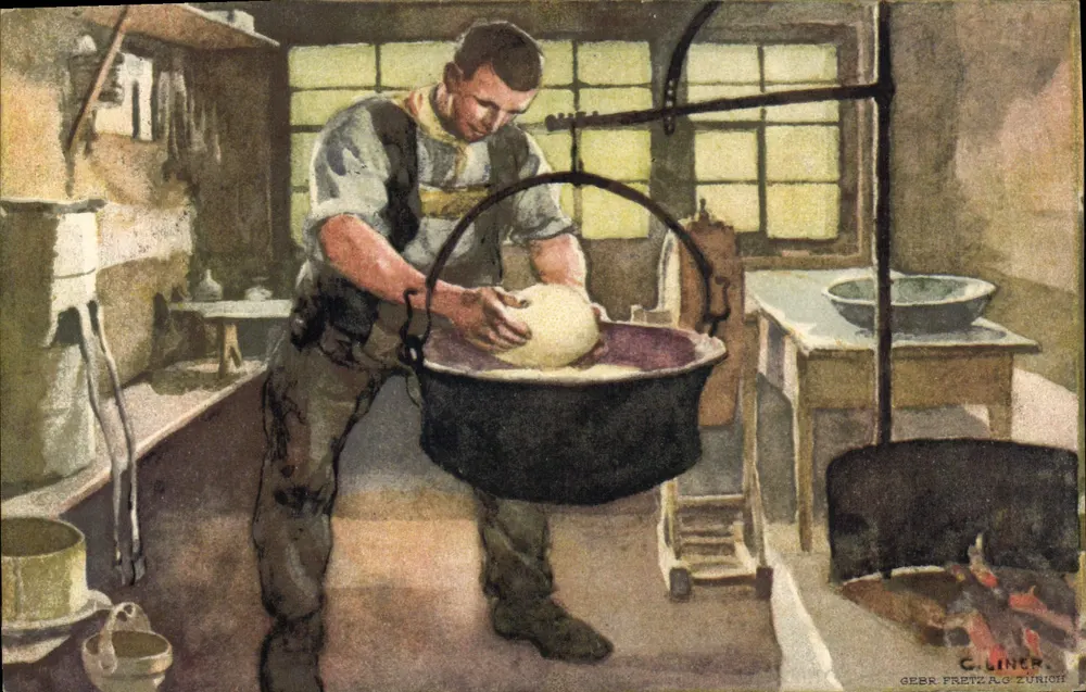 Operaio in cucina — GEBR. FRETZ A.G. ZÜRICH — G. LINER - Recto