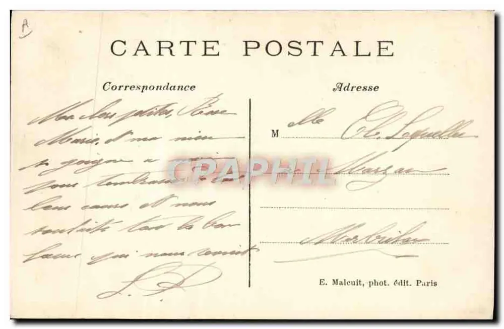 Der Militärballon « LIBERTÉ », der über den Bergfried von Vincennes schwebt — E.M. n°3751 - Rückseite