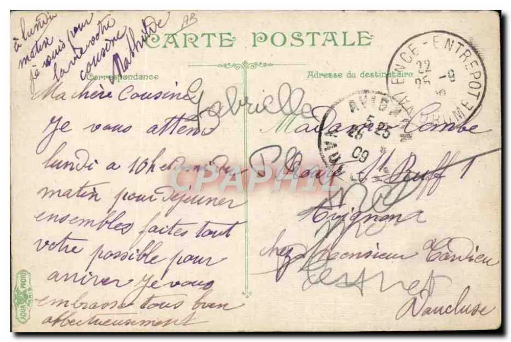 Le Clément-Bayard über Paris — Serie 3732 — Verlag nicht sichtbar - Rückseite